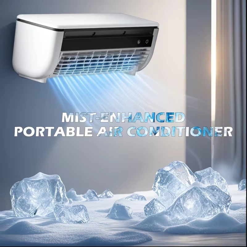 Air Cooling Mist Fan with Ice Mist Cooling, 6000mAh Battery & 3